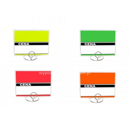 Etykiety cenowe laminowane różne kolory o wymiarach 80x110 mm