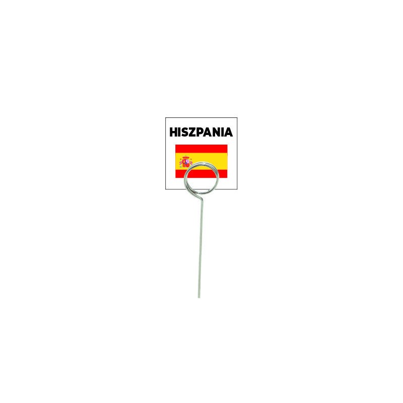 Wodoodporna flaga z tworzywa HISZPANIA - 20 szt + szpilki [PN0012 + SC0007]