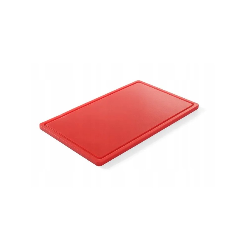 Deska do krojenia HACCP - GN 1/1 czerwona do surowego miesa [826010] wymiary: 530x325x(H)15 mm
