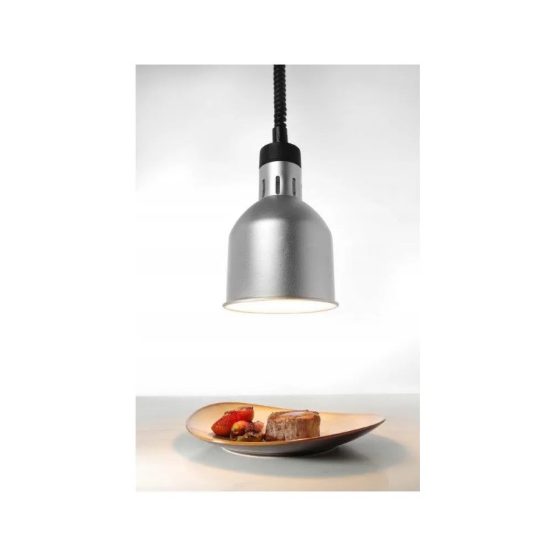 Lampa do podgrzewania potraw - wiszaca - srebrna [273883] Regulacja temperatury za pomoca odleglosci lampy od potrawy