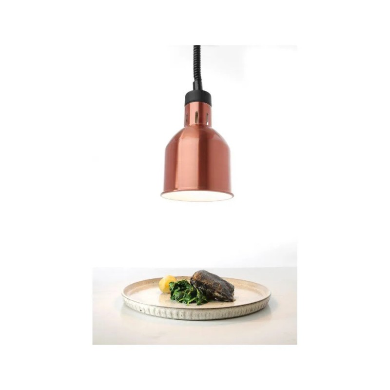 Lampa do podgrzewania potraw - wiszaca - sr.175x(H)250mm miedziana [273890]