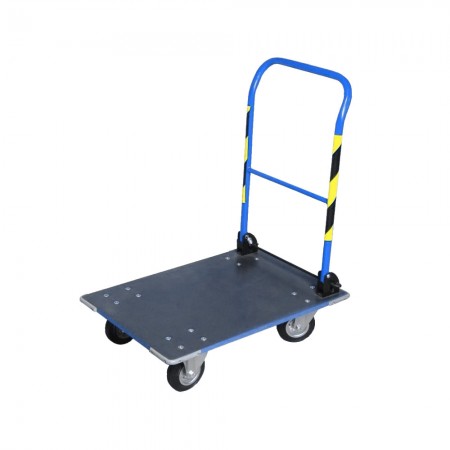 Wózek platformowy ze składaną rączką o długości platformy 70 cm, nośność 120 kg, Romek VI