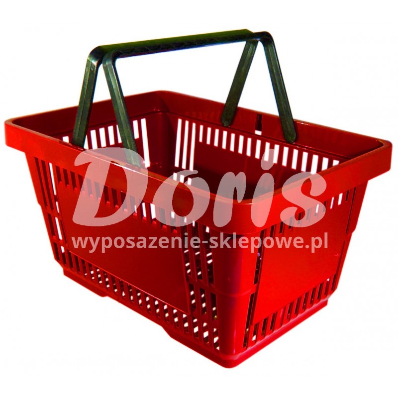 Koszyk sklepowy na zakupy, raczka podwójna 22 l (022022)