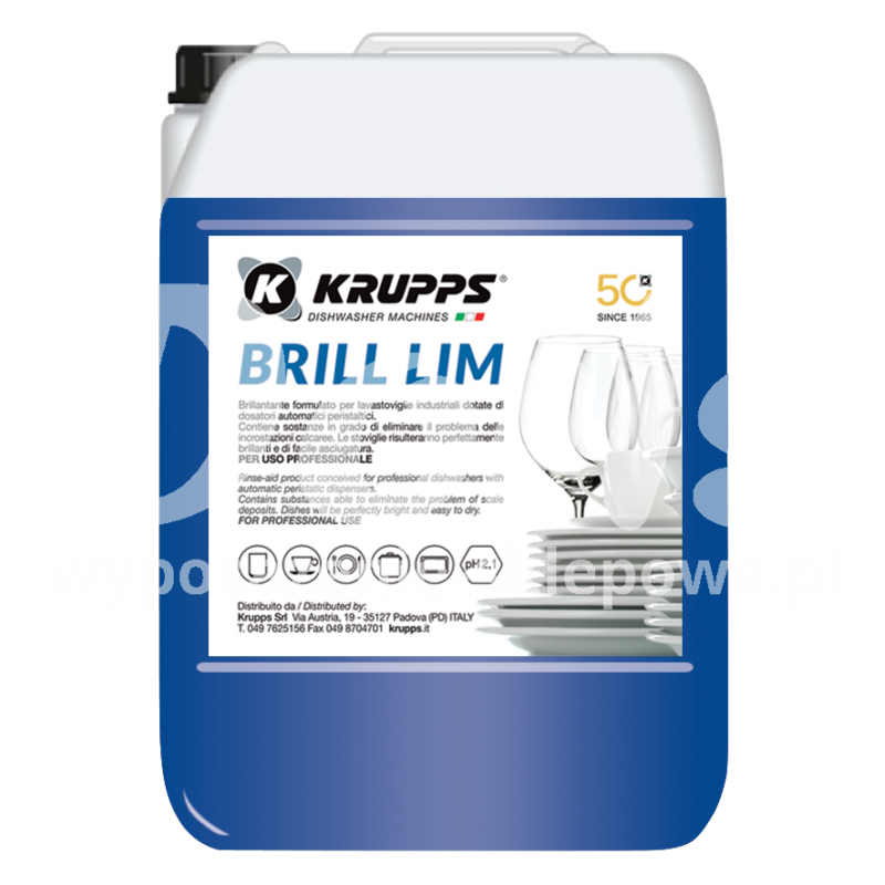 Profesjonalny plyn plyn nablyszczajacy KRUPPS 2x5 kg BRILL LIM