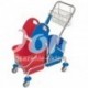 Wózek do sprzątania z prasą do mopów, koszykiem i wiadrami o pojemności 40 litrów MO3/MER