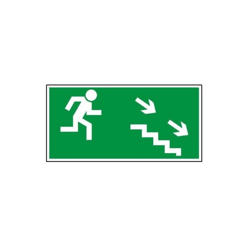 Znak "Kierunek do wyjścia drogi ewakuacyjnej schodami" TA0127